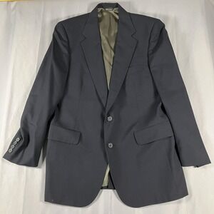 Vintage Donald Brooks Blazer Mens 38 Navy Wool Trojan Clothes Jacket 60s